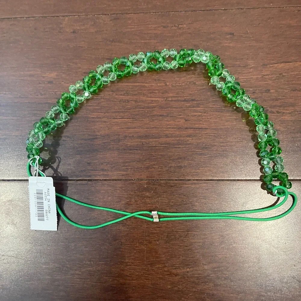 nwt jCrew Green Beaded headband